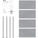  Vrtna vrata 85 x 174 cm Nehrđajući čelik Može se zaključati | shoptok.hr