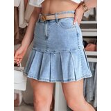 DStreet spódniczka jeansowa mini z falbanami MIRABELL niebieska | shoptok.hr