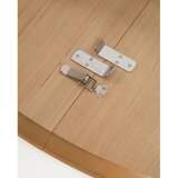 Kave Home Okrogla raztegljiva jedilna miza v hrastovem dekorju ø 90 cm Oqui – | Shoptok.si