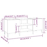 Ormarić za ploče boja hrasta 121x38x48 cm od konstruiranog drva | shoptok.hr