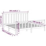  Posteljni okvir iz borovine 200x200 cm, (20601748) | Shoptok.si