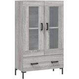  Visoka komoda siva boja hrasta 69,5x31x115 cm konstruirano drvo | shoptok.hr