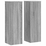 Furnova Stojalo za rastline 2 kosa siva sonoma 25x25x80 cm inž. les, (21919928) | Shoptok.si