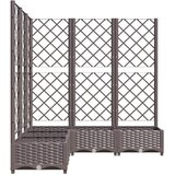  Vrtna sadilica s rešetkom smeđa 120 x 120 x 121,5 cm PP | shoptok.hr
