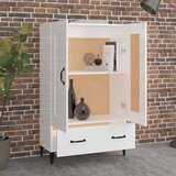  Visoka komoda sjajna bijela 70x31x115 cm od konstruiranog drva | shoptok.hr
