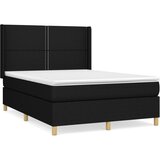 Maison Chic Box spring postelja - Vzmetna postelja z vzmetnico črna 140x200 cm blago SL8126, (21886035) | Shoptok.si
