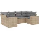  6-dijelni set vrtnih sofa s jastucima bež od poliratana | shoptok.hr