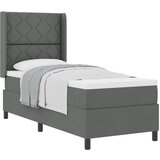 vidaXL Box Spring Krevet s Madracem Tamno Siva 90x190 cm Tkanina | shoptok.hr