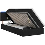  LED krevet za pohranu s madracem Crna 90 x 200 cm Tkanina | shoptok.hr