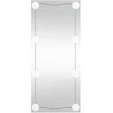  Zidno ogledalo s LED svjetlima 40 x 80 cm stakleno pravokutno | Shoptok.si