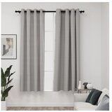 vidaXL Zavjese za zamračivanje s prstenima 2 kom sive 140 x 175 cm | shoptok.hr