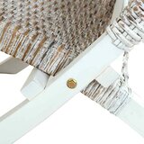  Stolica za opuštanje bijela od ratana kubu i drva mahagonija | shoptok.hr