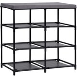 vidaXL Omarica za shranjevanje s 6 predali 55x29x55 cm siva iz jekla | Shoptok.si