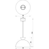  Luster na sajli NEVIS 1xE27/15W/230V Ø 38 cm bež | Eponuda.com