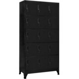  s ključem crni 90 x 40 x 180 cm čelični | shoptok.hr