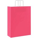 vidaXL Papirnate vrečke 50 kosov z ročaji roza 32x12x42 cm | Shoptok.si
