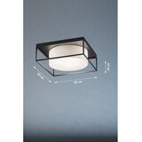 Fischer & Honsel črna/bež stropna svetilka s tekstilnim senčilom 50x50 cm Carre | Shoptok.si