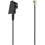 telefon priključni kabel [1x moški konektor tst - 1x RJ12 vtič 6p6c] črna, (20411152)