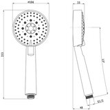 STIL ručica tuša 5 funkcija krom (P199) | shoptok.hr