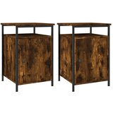 Maison Chic Dvo delni komplet Nočne omarice - Nočne mize dimljeni hrast 40x42x60 cm inženirski les, (21690130) | Shoptok.si