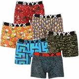 STYX 6PACK Mens Boxers long art sports rubber multicolor