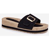 Boto Women's Platform Sandals With Golden Buckle Black Selira | shoptok.hr