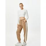 Koton Suede Textured Sweatpants Jogger with Lace Waist Pocket