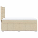  Okvir kreveta s oprugama i madrac krem 80x200 cm od tkanine | shoptok.hr