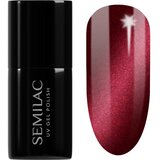 Semilac UV Hybrid Silk Effect gel lak za nohte z uporabo UV/LED lučke odtenek 467 Red Candle Flash 7 ml | Shoptok.si