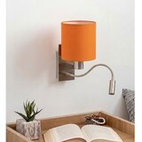  Brilagi - LED fleksibilna zidna svetiljka NUBILA 1xE27/25W/230V+LED/3W hrom/narandžasta | Eponuda.com