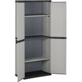  Vrtni ormarić za pohranu s 3 police sivo-crni 68 x 40 x 168 cm | Eponuda.ba