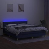  box spring s madracem LED plavi 180x200 cm od tkanine | shoptok.hr