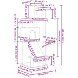  Penjalica za mačke sa stupovima za grebanje svjetlosiva 153 cm | shoptok.hr