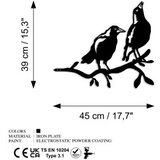 WALLXPERT decorative object figura bird on the branch 09 black | ePonuda.com
