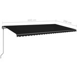  Automatska tenda na uvlačenje sa stupovima 6 x 3 5 m antracit | shoptok.hr