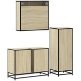  3-dijelni set kupaonskog namještaja boja hrasta sonome drveni | shoptok.hr