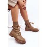Boto Women's lace-up ankle boots with light beige sock Gentiana | shoptok.hr