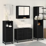  Set namještaja za kupaonicu 4 kom. Crni hrast 80 x 33 x 60 cm | shoptok.hr
