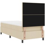 Krevet s opruga kutije s LED trakama Krema 90 x 190 cm tkanina | Eponuda.com