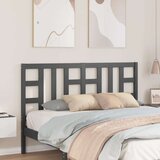  Uzglavlje za krevet sivo 166 x 4 x 100 cm od masivne borovine | shoptok.hr