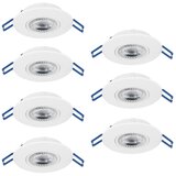 Eglo 300186 - komplet od 7 led ugradnih plafonskih svetiljki gedrez LED/4,9W/230V, prečnik 9 cm, bela | Eponuda.com