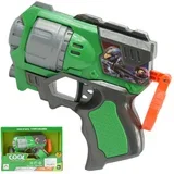 Cool Soft Bullet Gun: Manjše orožje za spužvaste naboje z naboji v zeleni barvi 14 cm