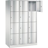 C+P Omara s predelki z zaklepanjem RESISTO, VxŠxG 1950 x 1150 x 540 mm, 12 predelkov, svetlo siva RAL 7035 / svetlo siva RAL 7035 | Shoptok.si
