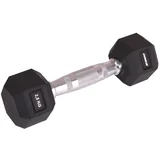 FIT HEX gumirana bučica 2,5 kg – jekleni, protidrsni ročaj, šestkotna oblika