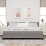 Box spring krevet Sivo-smeđa 200 x 200 cm tkanina | shoptok.hr
