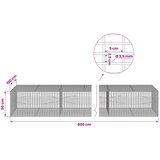  Gabion s žicom debljine 3,5 mm i mrežom 5x2,5 cm 800x100x50 cm | shoptok.hr