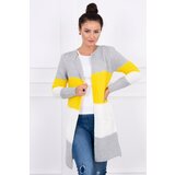 Kesi Cardigan sweater on straps gray+yellow Cijene
