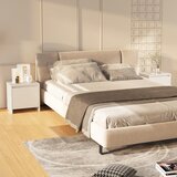 vidaXL Nočna omarica 2 kosa visok sijaj bela 45x34x44,5 cm iverna pl. | Shoptok.si