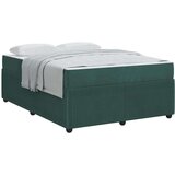  Posteljni okvir z vzmetnico Temno zelena 160 x 200 cm Žamet | Shoptok.si