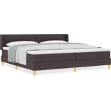  Postelja z vzmetnico z vzmetnico Temno rjava 200 x 200 cm les, (5000127774) | Shoptok.si
